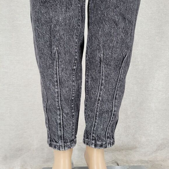 Lee Vintage 80s Black Jeans High Waisted Intricate Seamwork Juniors Size 5 Acid - Picture 6 of 16